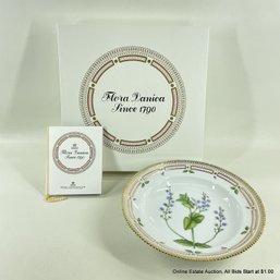 Flora Danica By Royal Copenhagen Rimmed Soup Bowl In Veronica Chamaedrys L. With Original Box