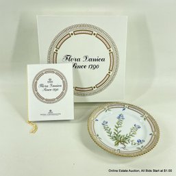 Flora Danica By Royal Copenhagen Bread & Butter Plate In Palygala Amarum L. With Original Box