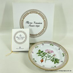 Flora Danica By Royal Copenhagen Salad Plate In Rosa Tomentosa With Original Box