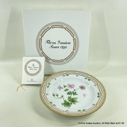 Flora Danica By Royal Copenhagen 10' Dinner Plate In Geranium Palustre L. With Original Box