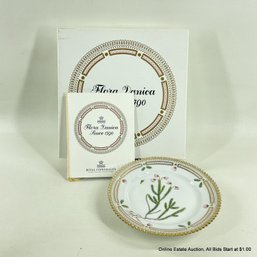 Flora Danica By Royal Copenhagen Bread & Butter Plate In Andromeda Tetragona L. With Original Box