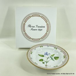 Flora Danica By Royal Copenhagen Rimmed Soup Bowl In Viola Montana L.  W/ Original Box