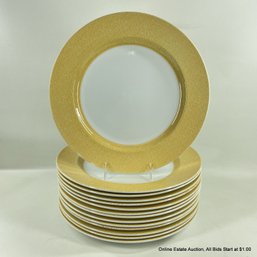 14 Spode Yellow Vermicelli Charger Service Plate