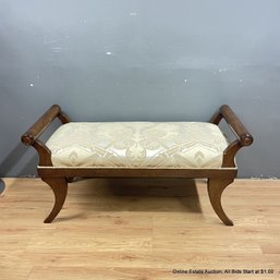 Upholstered Bench With Sleigh Arms (LOCAL PICKUP ONLY)