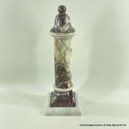 Red And White Marble Decorative Column