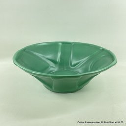 Unsigned Decorative Green Pottery Bowl