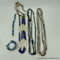 Assorted Glass, Seed And Beaded Necklaces & Bracelets