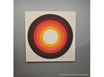 MCM Bullseye Serigraph On Linen 36' X 36'