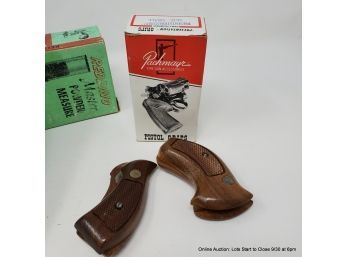 Redding Master Powder Measurer Two Pairs Of Wood Pistol Grips Including  Pachmayr Presentation SK-C Small