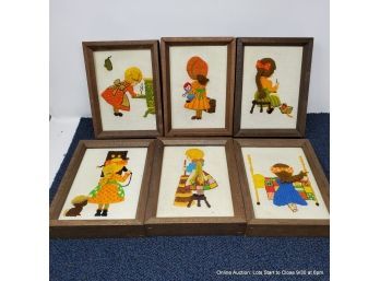 Vintage Framed Needlepoint Scenes