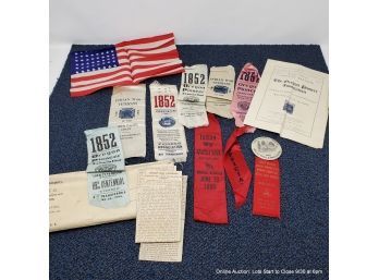 Early 1900's Oregon Pioneer Assc. & Indian War Veterans Ribbons & Ephemera