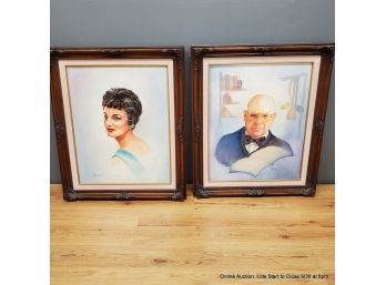 Two Mid Century Portraits By I. Hopp