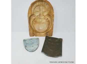 Three Theatrical Mask Plaques