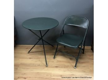 Metal Folding Table And Chair