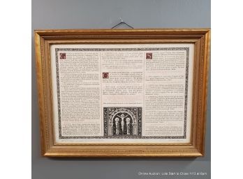 Framed Page From The Douay Bible