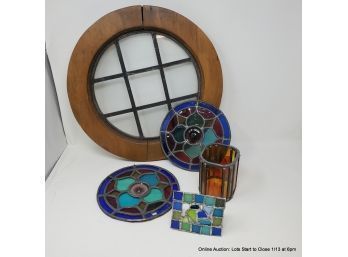 Selection Of Stained & Leaded Glass Items