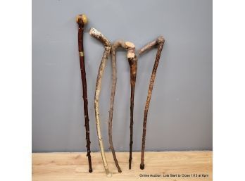 Lot Of 5 Walking Sticks/Canes