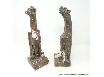 Pair Of Plaster Gargoyles