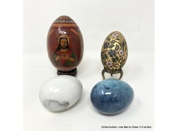 Lot Of 4 Decorative Eggs