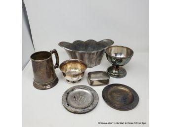 Lot Of Silver Plate, Washington Athletic Club Trophy