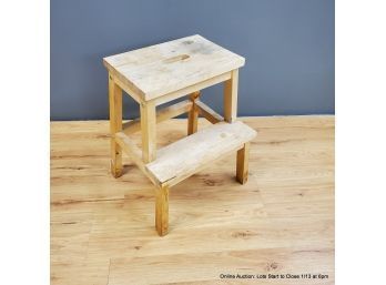 Two Step Wood Footstool