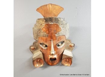 Copper And Tin Mexican Mask