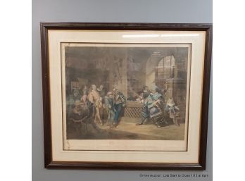 Hand Colored Engraving 'Falstaff Mustering His Requests'