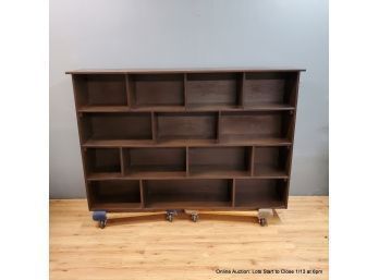 Wood Cubby Style Bookcase