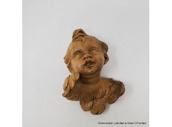 Carved Wood Cherub