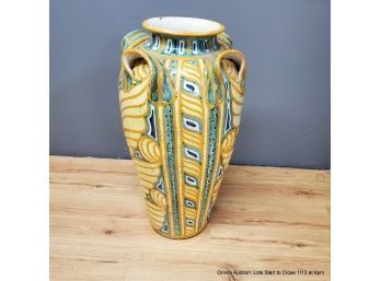 Earthenware Painted Vessel Made In Italy