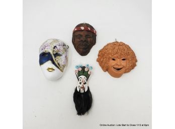 Lot Of Four Small Masks