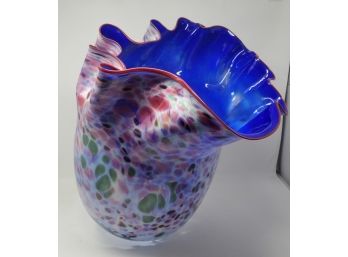 Large Dale Chihuly Macchia Art Glass Vessel