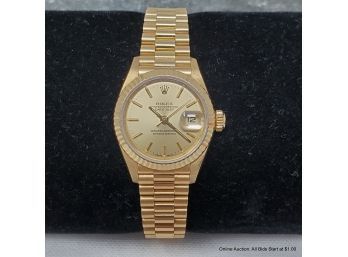 Rolex 18K Yellow Gold Lady President Date Model 69178 26mm Case