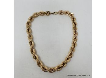 One (1) Gold Filled Necklace Measures 16 Inches Long, Finished With A Hinged Clasp. Total Weight 41.6grams