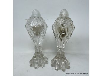 Cut Glass Salt & Pepper Shakers