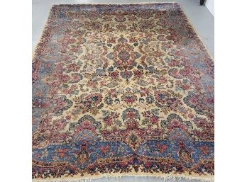 Vintage Kerman Wool & Cotton 11' 10' X 9' 1' Carpet