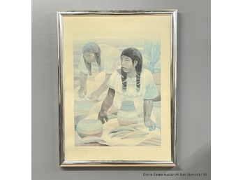 Mario Cespedes Common Bond & Community 1413/1500 Offset Lithograph In Frame Signed In Pencil