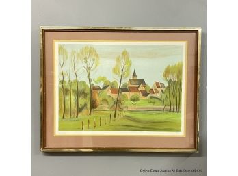 Maurice Mourlot Offset Lithograph In Frame Signed In Pencil 101/275