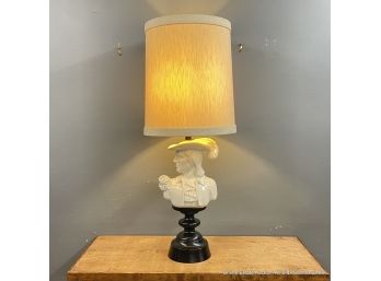 Monumental Don Loper Creations Wood And Ceramic Table Lamp With Shade