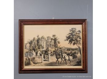 Lithograph Of Fanny Palmer's May Morning American Country Life By N. Currier