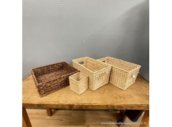 Four Complementary Woven Baskets
