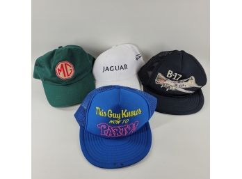 4 Vintage Snapback & Fitted Baseball Hats