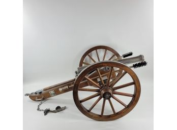 Vintage Signal Cannon On Artillery Base  (LOCAL PICKUP OR UPS STORE SHIP ONLY)