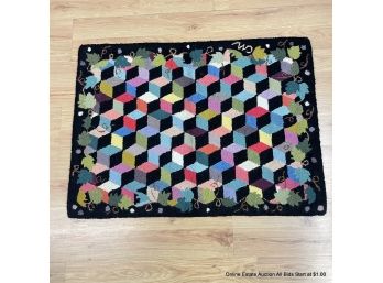 Claire Murray Hand Hooked Block Pattern Rug 29' X 37'