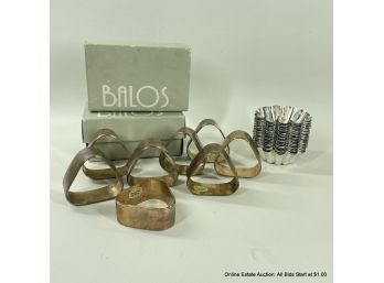 Balos Silver Plate Napkin Rings  And 19 Swedish Tartlet Tins