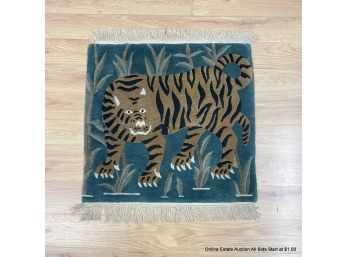 Asian Hand-knotted Tiger Area Rug / Mat