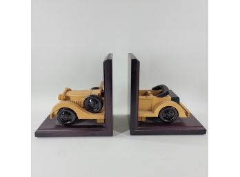 Wood Car Bookends 7' X 7' X 4.75'