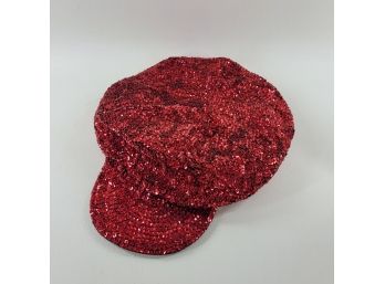 Vintage Red Sequin Hat