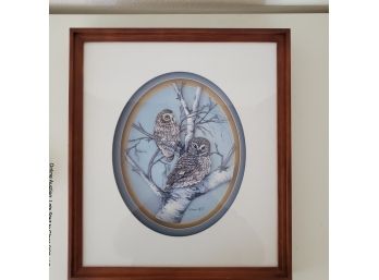 Paper Tolling Framed Owl Art