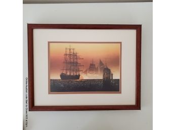 Framed Elton Bennett Tall Ships Print